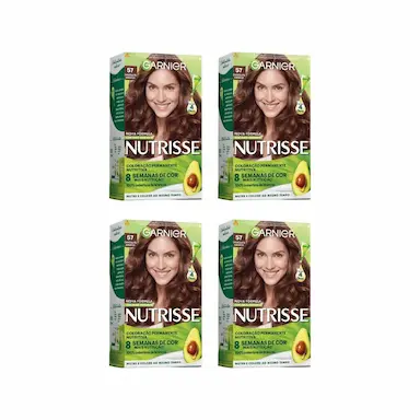 COLORAçAO NUTRISSE 57 CASTANHO CLARO DOURADO ACAJU-KIT C/4UN