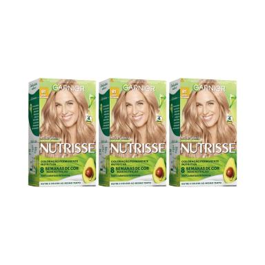 COLORAçAO NUTRISSE 81 LOURO CLARO ACINZENTADO-KIT C/3UN