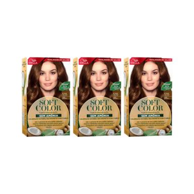 COLORAçAO SOFT COLOR 535 CAFE ARABICA-KIT C/3UN