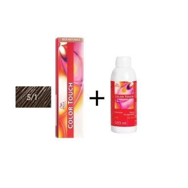 KIT COLORAçãO+EMULSãO COLOR TOUCH 5.1 CAST CLA ACINZENTA 60G