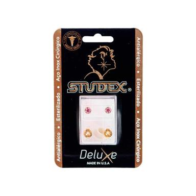 Brinco Studex Deluxe Daisy Rosé Fúcsia com 1 unidade