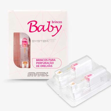 Brinco Infantil Antialérgico Studex Baby Daisy Cristal com 1 par