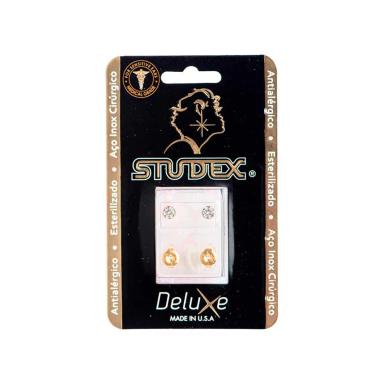 Brinco Antialérgico Studex Deluxe Daisy Cristal com 1 par