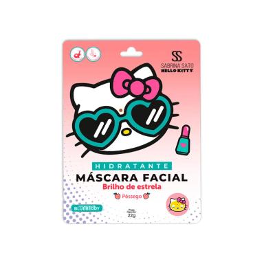 Máscara Hidratante Facial Sabrina Sato Hello Kitty Brilho de Estrela Pêssego 22g