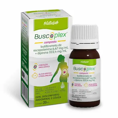 Buscoplex Composto Butilbrometo de Escopolamina 6,67mg/ml + Dipirona Monoidratada 333,4 mg/ml Solução Oral 20ml