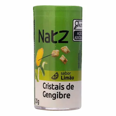 Cristais de Gengibre e Limão Natz 20g