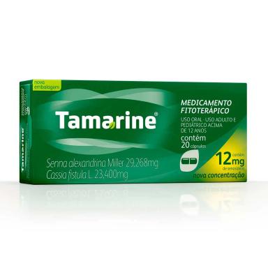 Laxante Fitoterápico Tamarine 12mg 20 cápsulas