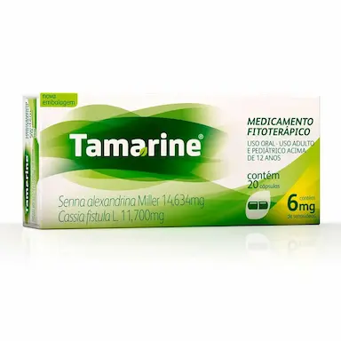 Laxante Fitoterápico Tamarine 6mg 20 cápsulas