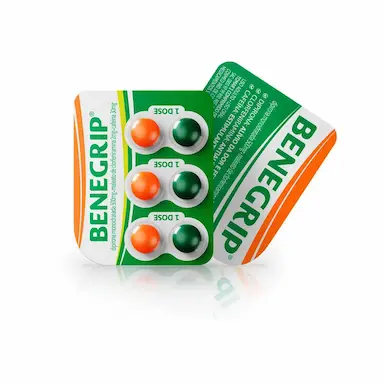 Benegrip Dipirona Monoidratada 500mg + Maleato de Clorfeniramina 2mg + Cafeína 30mg 6 comprimidos
