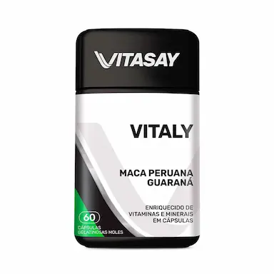 Maca Peruana e Guaraná Vitasay 50+ Vitaly 60 Cápsulas