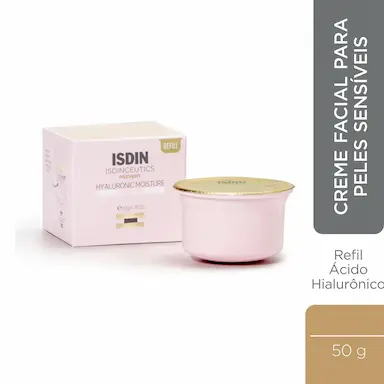 Refil Creme Facial Anti-Idade Isdin Hyaluronic Moisture Pele Sensível 50g