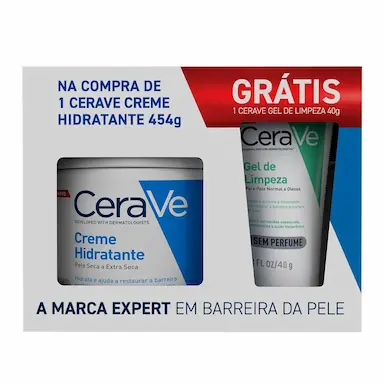 Kit Cerave Compre 1 Creme Hidratante 454g e Ganhe 1 Gel de Limpeza 40g
