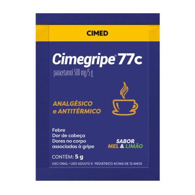 Cimegripe 77c Paracetamol 500mg/5g Pó Mel e Limão 5g