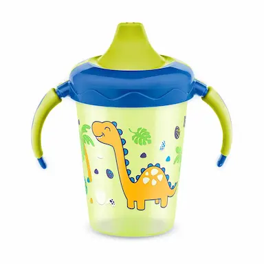Caneca Infantil Antivazamento Lillo Aprendizado Magia Dinossauros