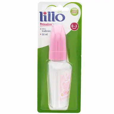 Mamadeira Lillo Miniform Primeiros Passos Cor Rosa Tamanho 1 com 1 unidade