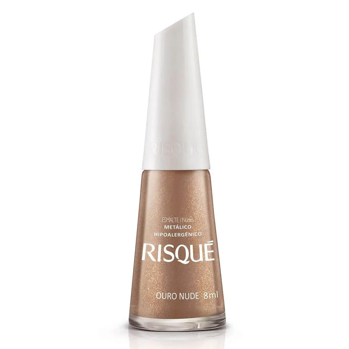 Esmalte Risqué Metálico Ouro Nude com 8ml