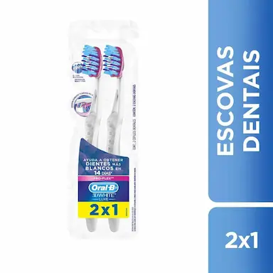 Escova de Dente Oral-B 3D White Macia Luxe Pro-Flex com 2 unidades