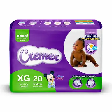 Fralda Cremer Disney Baby XG - 20 Unidades