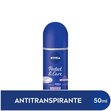 Desodorante Nivea Protect & Care Roll On Feminino Antitranspirante com 50ml