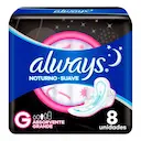 Absorvente Always Noturno Suave G com Abas - 8 unidades