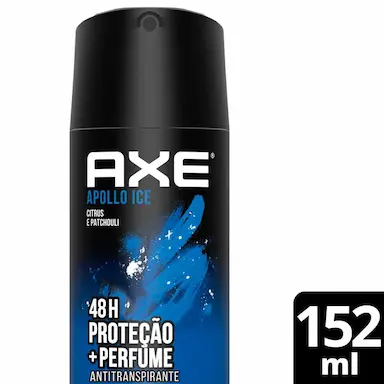 Desodorante Antitranspirante Aerosol Axe Apollo Ice Masculino 48h 150ml