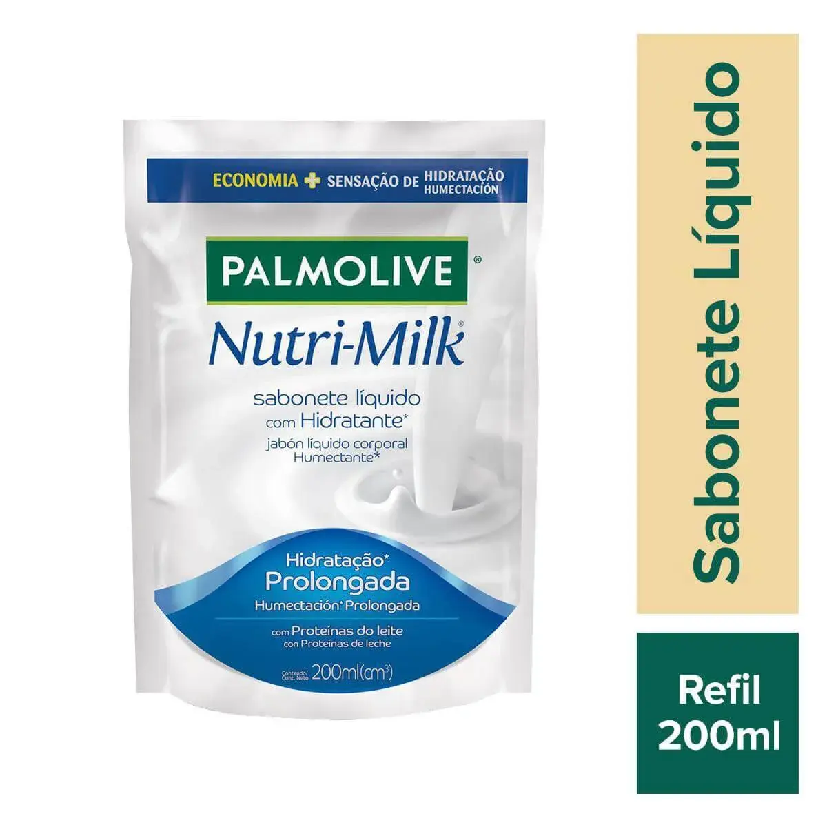 Refil Sabonete Líquido Palmolive Nutri-Milk Hidratante com 200ml