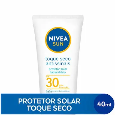 Protetor Solar Facial Nivea Sun Toque Seco Antissinais FPS 30 com 40ml