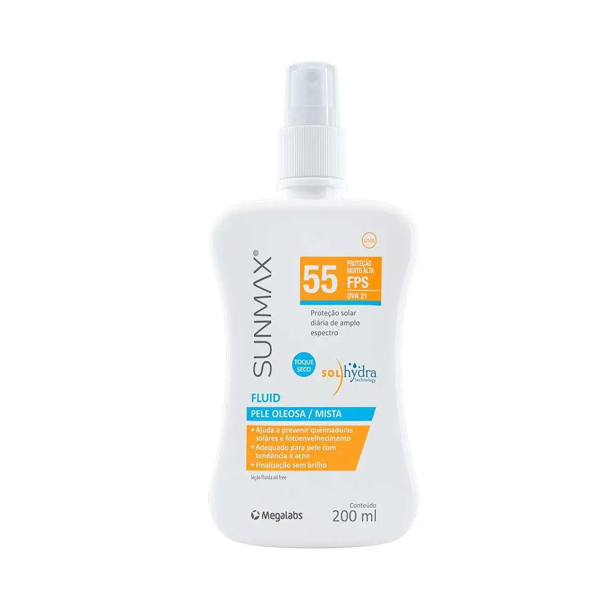 Protetor Solar Sunmax Fluid FPS55 com 200ml