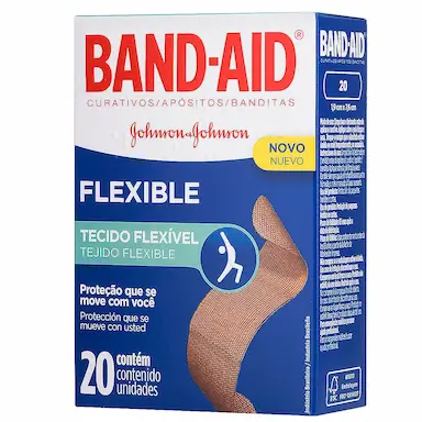 Curativo Band-Aid Flexível com 20 unidades