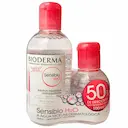 Kit Água Micelar Dermatológica Bioderma Sensibio H2O com 250ml + 100ml Grátis