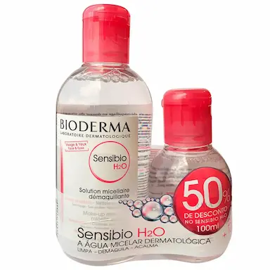 Kit Água Micelar Dermatológica Bioderma Sensibio H2O com 250ml + 100ml Grátis