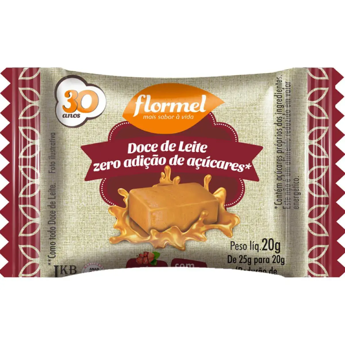 Doce de Leite Flormel Zero Açúcar com 20g