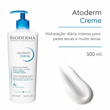 Creme Hidratante Intensivo Bioderma Atoderm Peles Secas e Muito Secas com 500ml