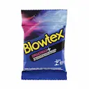 Camisinha Blowtex Orgazmax+ Texturizado Retardante com 3 unidades