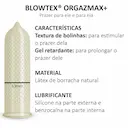 Camisinha Blowtex Orgazmax+ Texturizado Retardante com 3 unidades