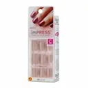 Unhas Autocolantes Impress Girlie Girl Curto com 24 Unidades