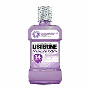 Enxaguante Antisséptico Bucal Listerine Cuidado Total Zero Álcool Menta Premium 250ml