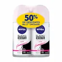 Desodorante Roll-On Nivea Black&White Invisible Clear Feminino com 2 unidades com 50ml cada