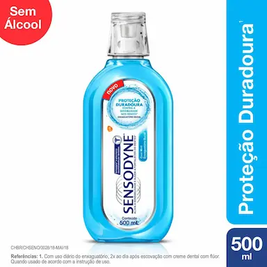 Enxaguante Antisséptico Bucal Sensodyne Cool Mint Zero Álcool com 500ml