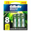 Carga para Aparelho de Barbear Gillette Mach3 Sensitive 8 unidades