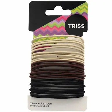 Elástico para Cabelo Triss Colorido com 30 unidades
