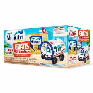 Kit Composto Lácteo Milnutri Premium com 2 unidades de 800g cada + Brinde