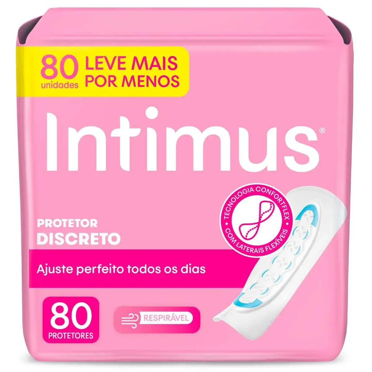 Protetor Diário Intimus Discreto Ultrafino com 80 Unidades