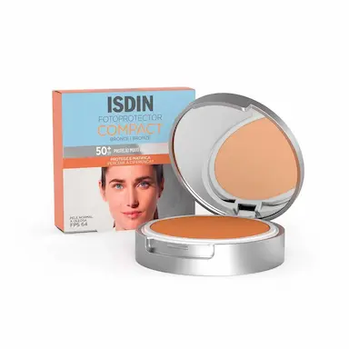 Protetor Solar Pó Compacto Isdin Compact Bronze FPS 50+ 10g
