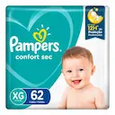 Fralda Pampers Confort Sec XG - 62 Unidades
