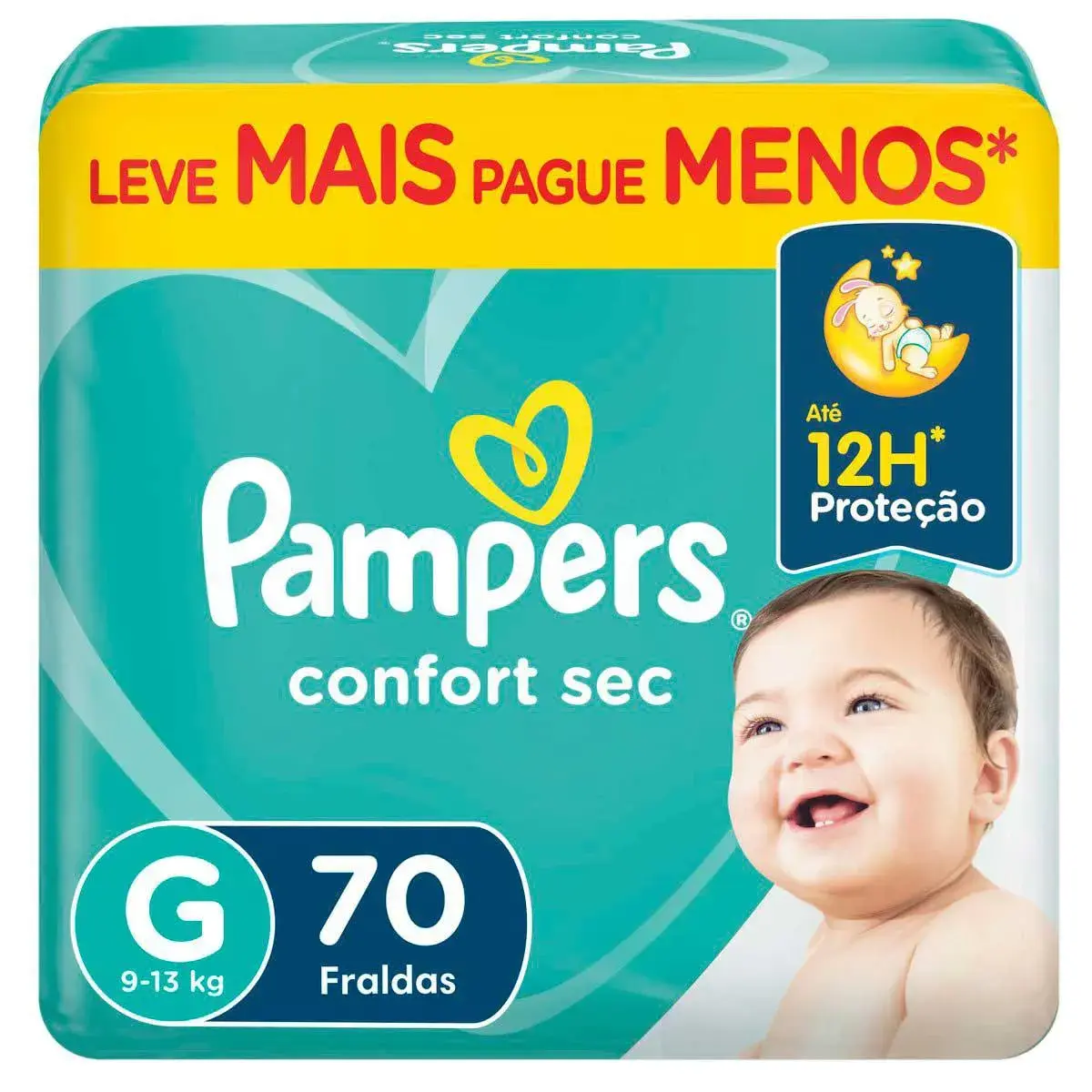 Fralda Pampers Confort Sec G - 70 Unidades