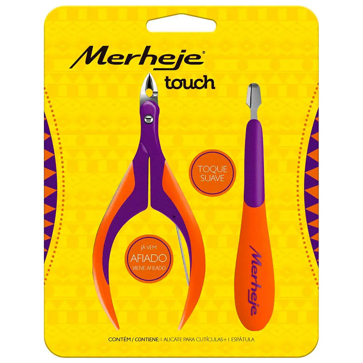 Kit Alicate para Cutículas Merheje Touch + 1 espátula