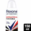 Desodorante Rexona Antibacterial + Invisible Aerossol Antitranspirante com 150ml