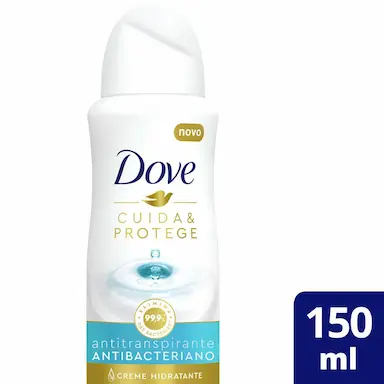 Desodorante Dove Cuida & Protege Antibacteriano Aerosol Antitranspirante com 150ml