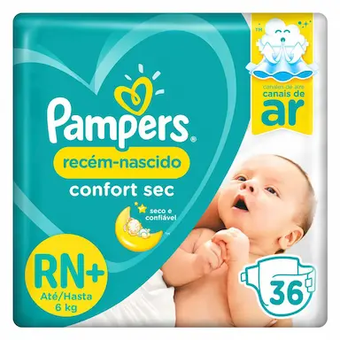 Fralda Pampers Confort Sec RN - 36 Unidades